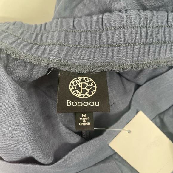 BOBEAU Pull On Pants Size Medium Indigo Blue Wide Leg NWT Rayon Nylon Blend Crop - Picture 3 of 13